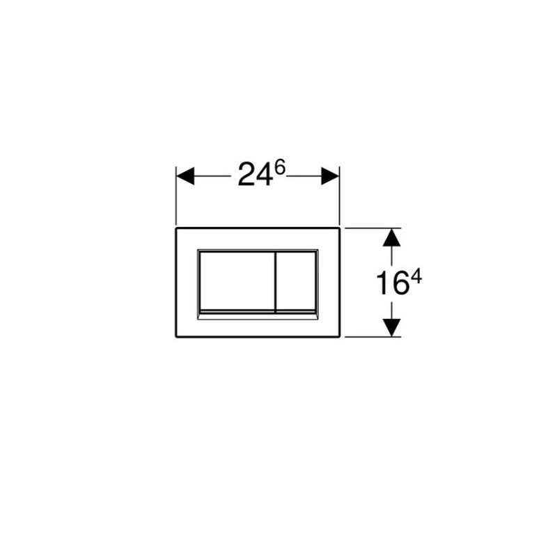 Клавиша смыва, Geberit, Sigma30, для унитаза, шгв 246*12*164, цвет-белый матовый лак, легко чистящееся покрытие, белый