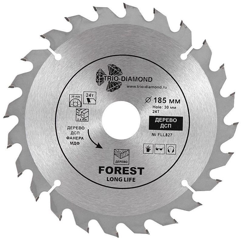 Диск пильный 185*30/20/16*24Т Trio-Diamond FLL827