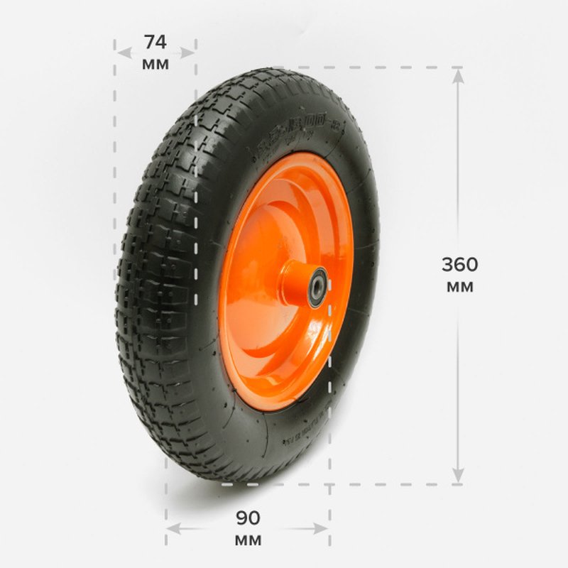 Колесо для тачки 2-колёсной (3.25/3.00-8) втулка 20 mm - запасное Polyagro 8050095