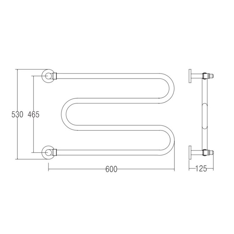 Полотенцесушитель, , Vento, 402, шгв 600*125*530, цвет-Old Brass Margaroli 402OB