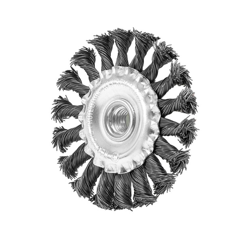 Щетка-крацовка Плоская 100мм/M14, стальная скрученная проволока, Pobedit Pobedit 2126310