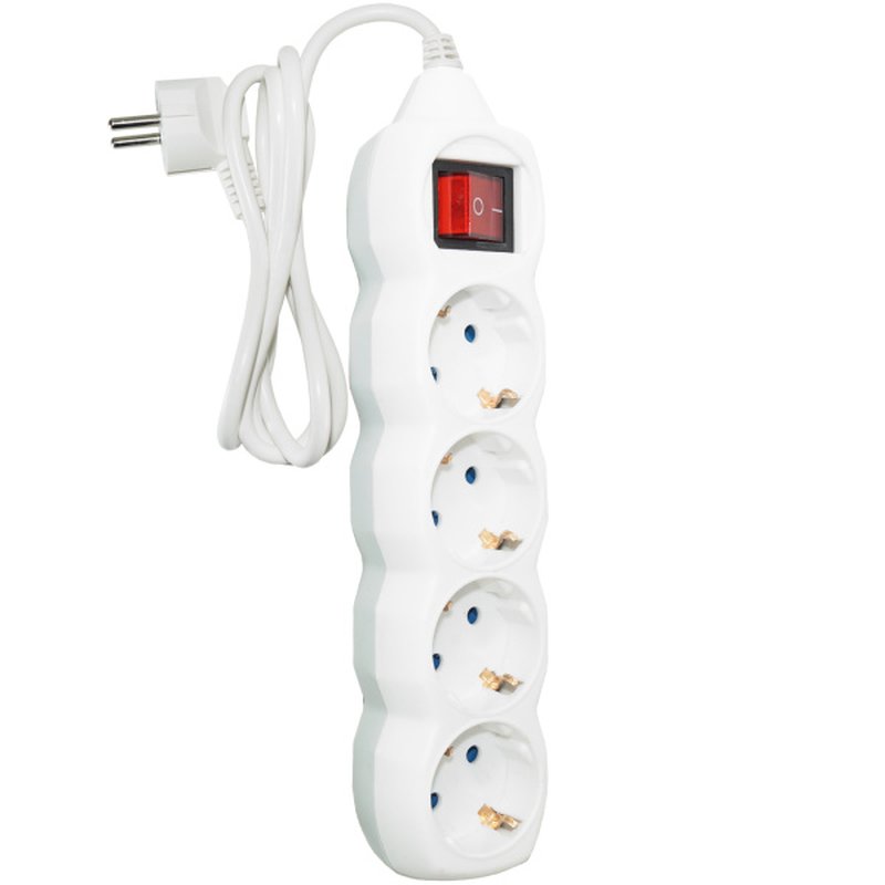 Удлинитель U-4g-1.5m-Z-V с 4 евророзетками (с/з, с/в) 1,5м Jilion 9534165