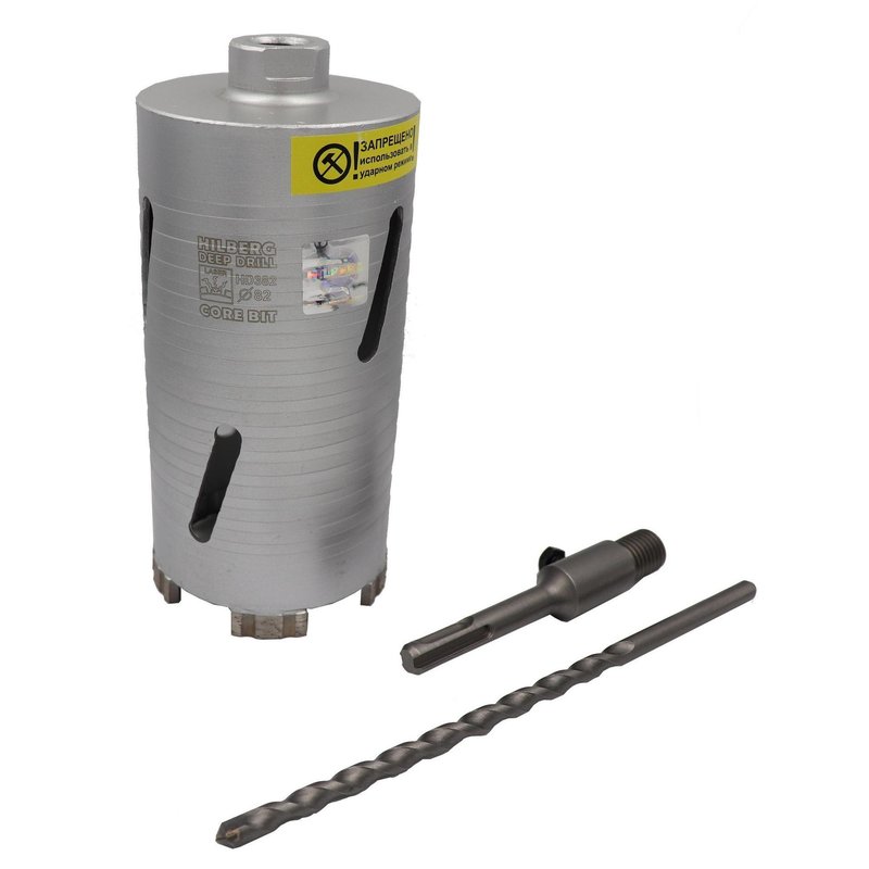 Коронка алмазная по бетону 82*150 мм Hilberg Laser Deep Drill Hilberg HD382