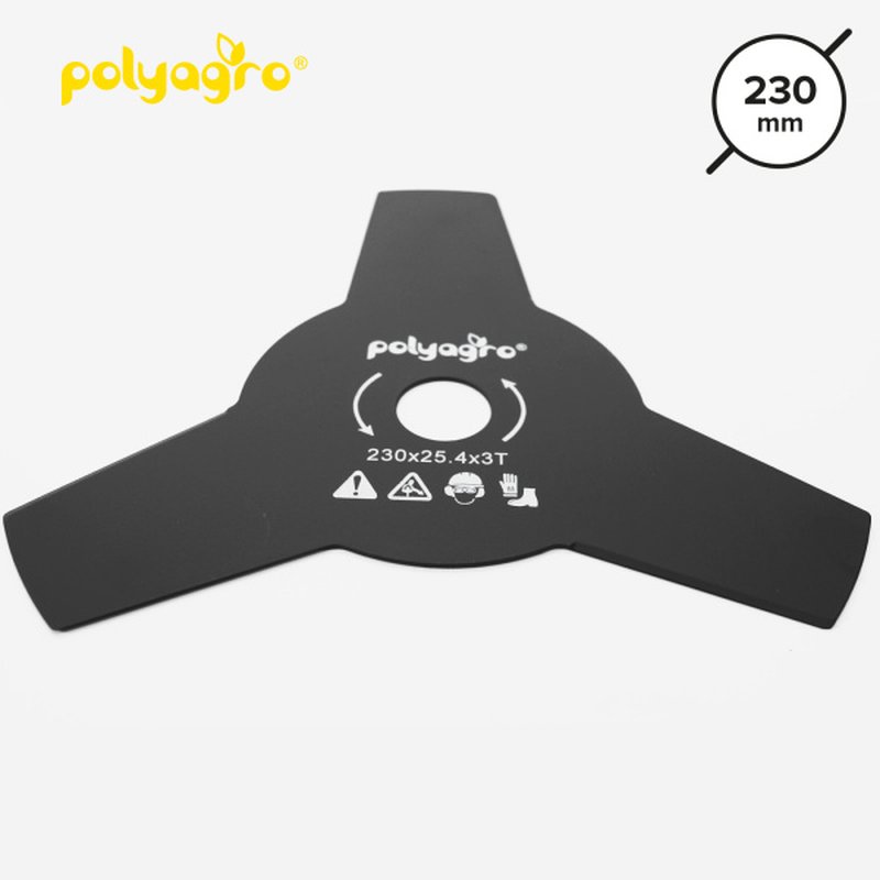 Диск для триммера, 230 х 25,4 толщина  1,4 мм, 3 лопасти, Polyagro Polyagro 7706310