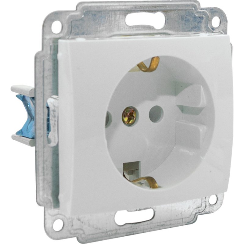 Розетка 1 гнездо (с/з, с/ш) С/У. белый Jilion 9533164