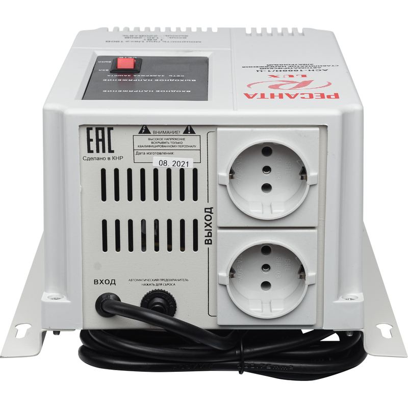 Стабилизатор напряжения серии LUX РЕСАНТА АСН-1000Н/1-Ц 63/6/14