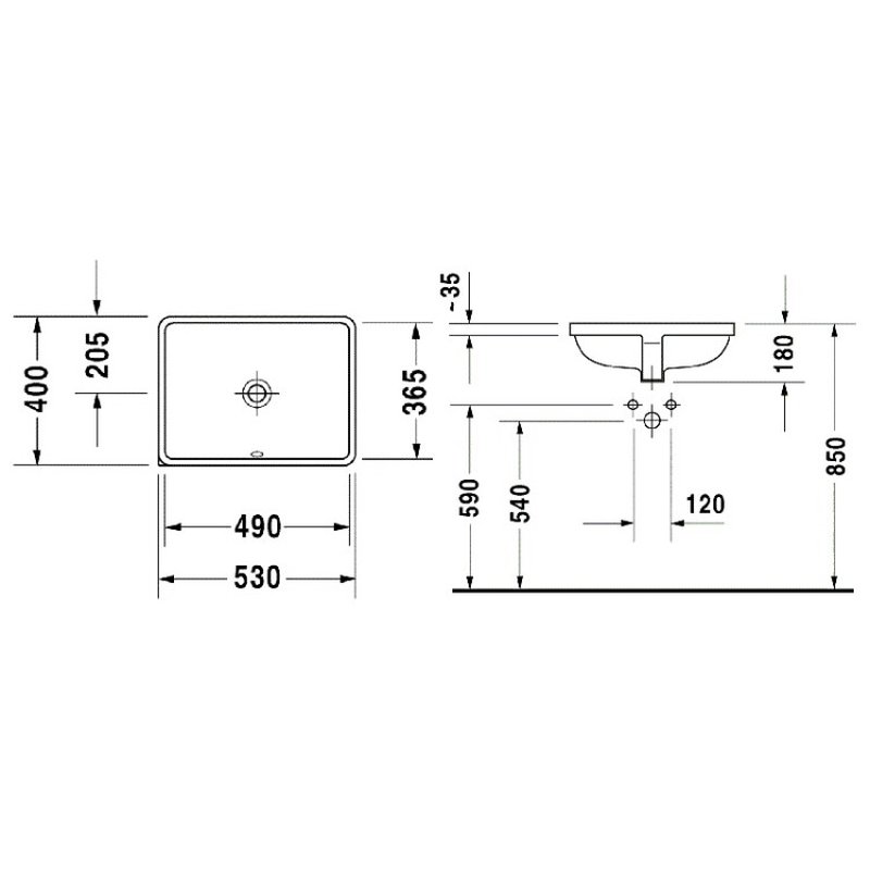 Раковина, Duravit, Starck 3, шгв 490*365*180, цвет-белый