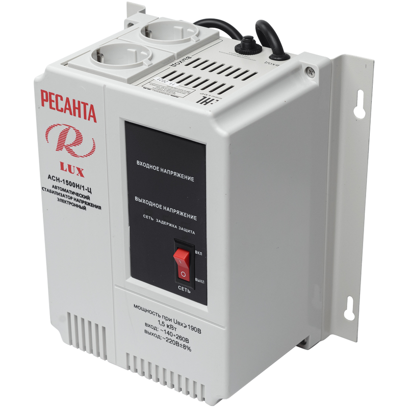 Стабилизатор напряжения серии LUX РЕСАНТА АСН-1500Н/1-Ц 63/6/20