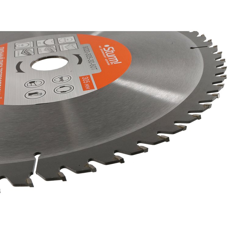 Пильный диск, размер 305x30x60 зубьев, твердосплавные напайки Sturm 9020-305-30-60T