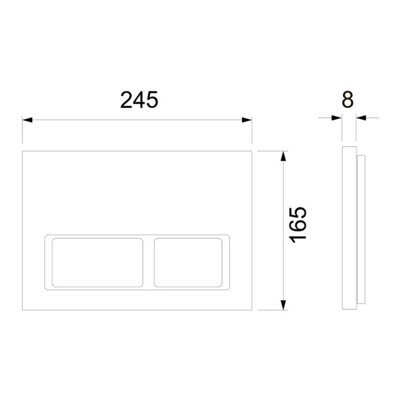 Клавиша смыва, , Spring V, для унитаза, шгв 245*8*165, цвет-белый/хром TECE 9940203