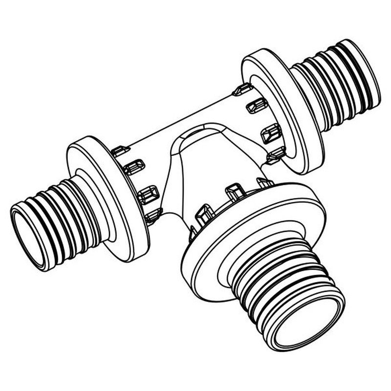 Тройник с увеличенным боковым проходом 16-20-16 PX