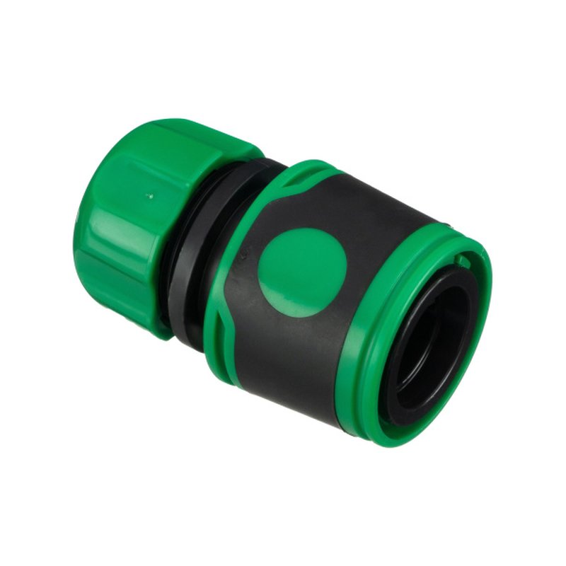 Соединитель для шланга 1/2" обрезин. (быстросъем.с аквастопом) Lite Polyagro 7576180