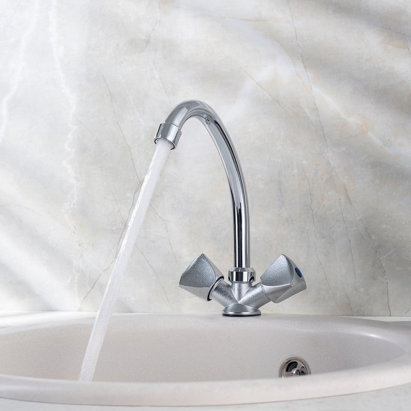 Смеситель для кухни РМС SL119-271 двуручковый Хром