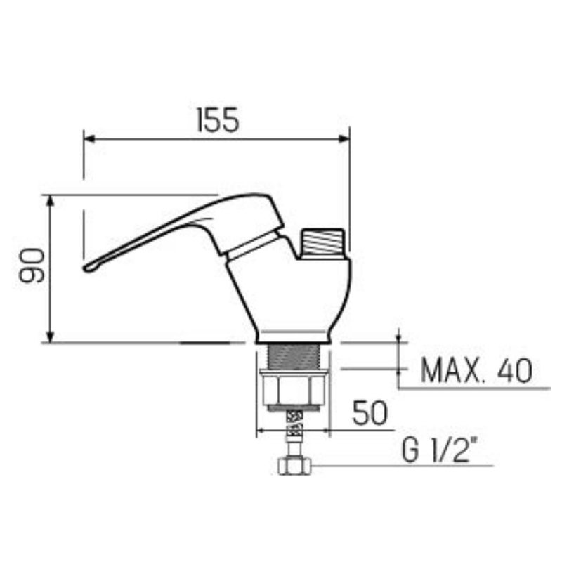 Корпус смесителя для кухни РМС KSL50-011F Серый