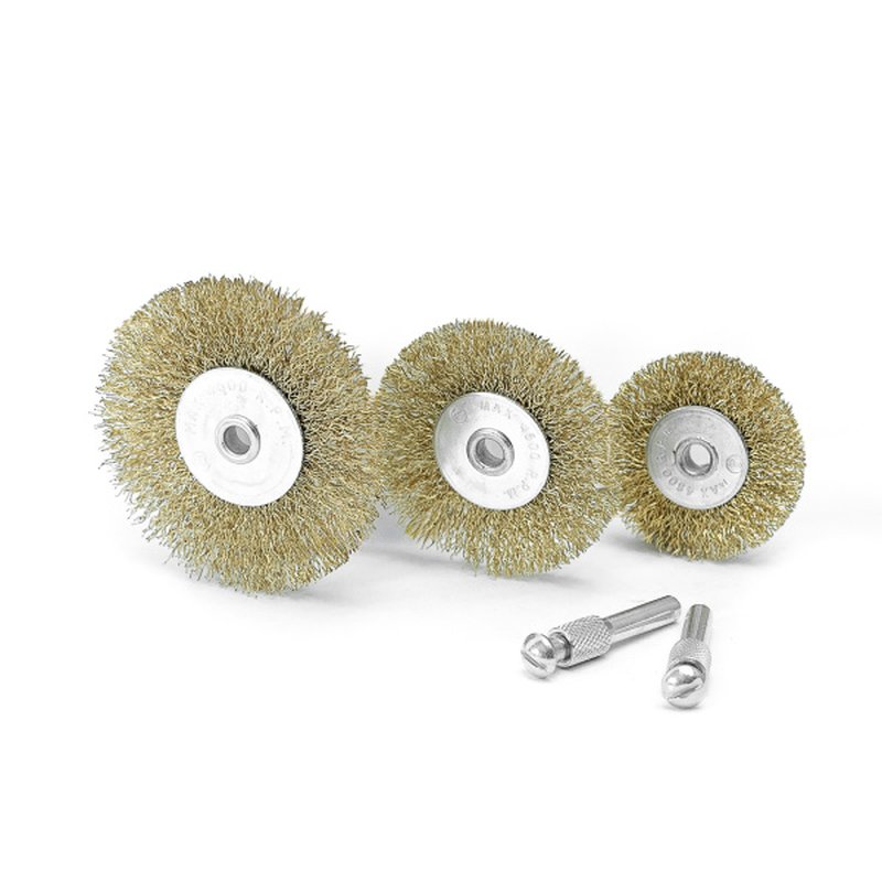 Набор щёток-крацовок со шпильками, 3 предмета: Плоские 50, 63, 75 мм, латунированных, Pobedit Pobedit 2134001