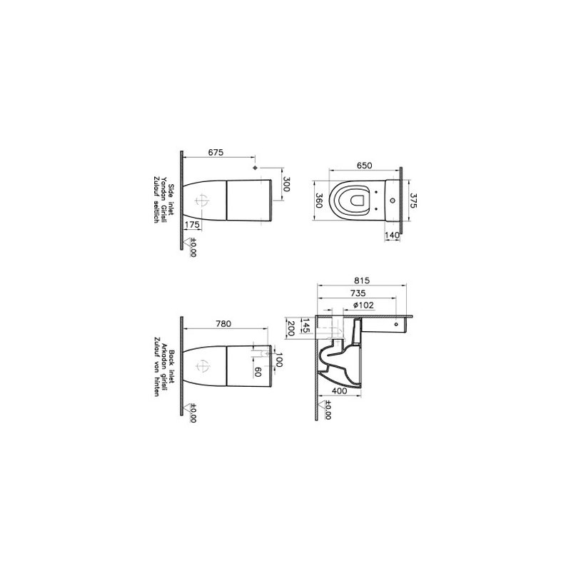 Унитаз, , Sento, напольный, шгв 360*650*400, Hygiene, цвет-белый, тип дефекта - скол Vitra 5987B003-0585-UCN6