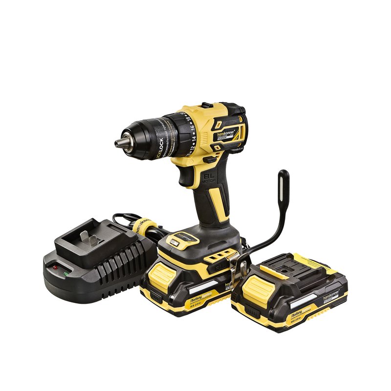 Дрель акк б/щ Hanskonner PLATINUM, 18В, 1BatterySystem, 65Нм, 2х2Ач, 13мм, кейс HS HCD2065BLC