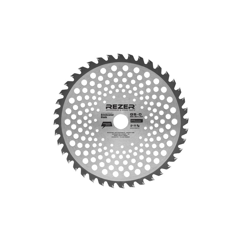 REZER GS-O Utra-Pro 255х25,4х1,3 40T Нож для бензо/электрокосы