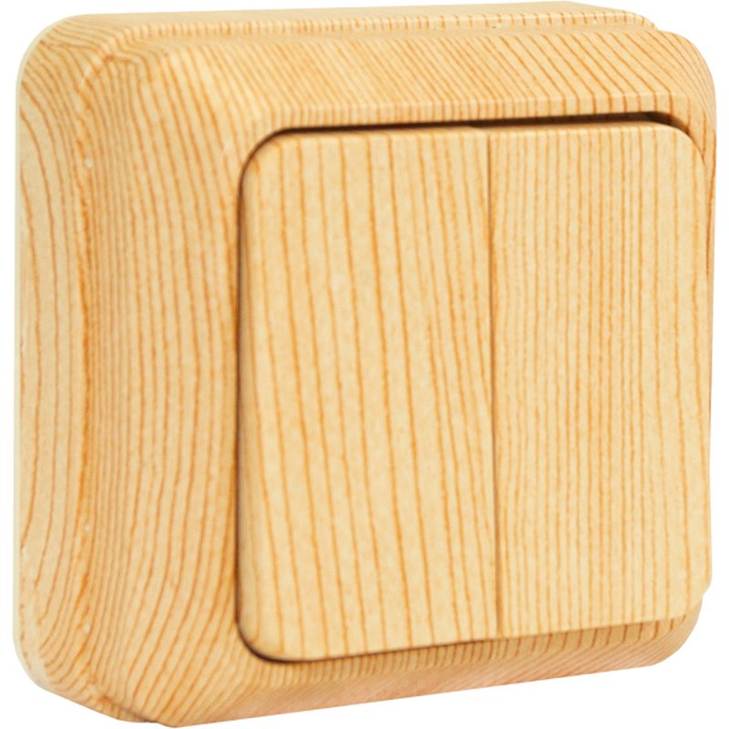 Выключатель двухклавишный О/У. дуб Jilion 9533464