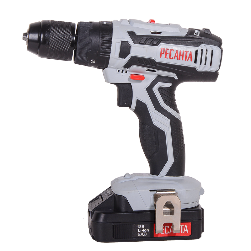 Дрель-шуруповерт Ресанта ДА-18Л-2ЛК-У (с 2-мя АКБ, кейс)