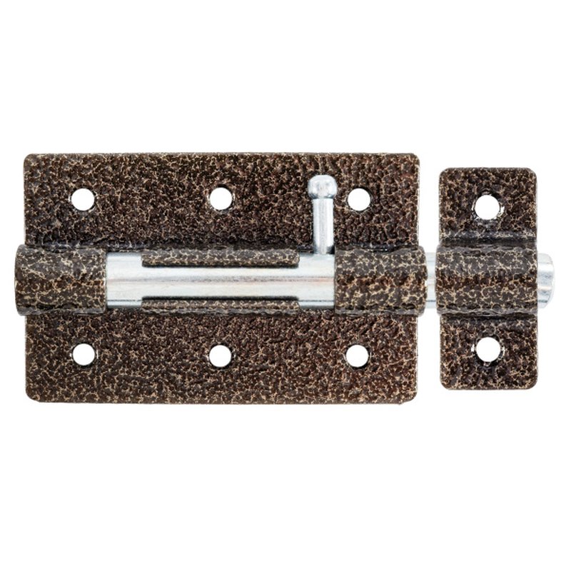 Задвижка накл. с ригел. D11 мм, 80 мм, бронза Россия 8137210