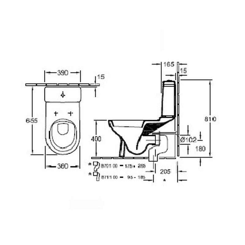 Сливной бачок, Villeroy&Boch, O'Novo, шгв 390*145*410, цвет-альпийский белый
