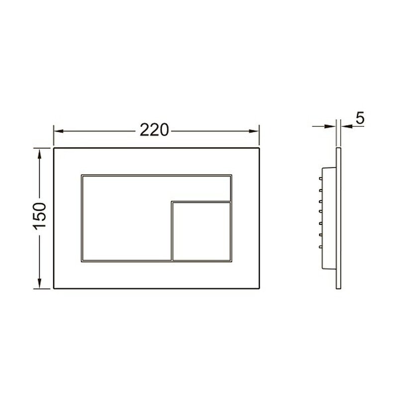 Клавиша смыва, TECE TECEvelvet назначение-для унитаза шгв 220*5*150 цвет-Grigio Efeso/Каменно-серый 9240734