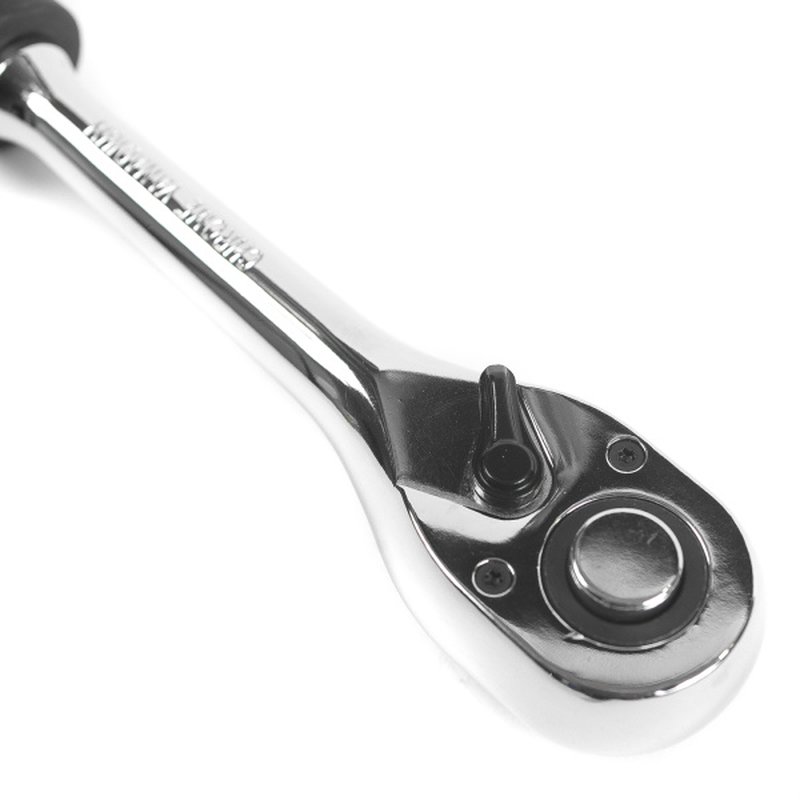 Ключ-трещотка 1/2" CrV пластиковая рукоятка 45зуб. Pobedit 2845009