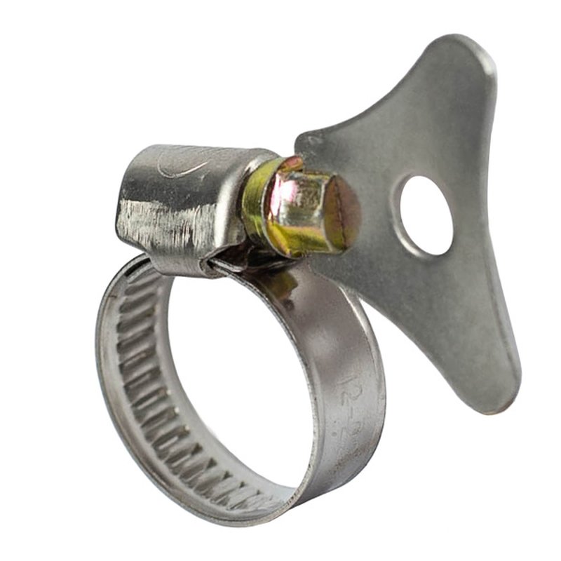 Хомуты червячные накатные с металлическим ключом, нерж. сталь, 2 шт./уп., 12-22 мм Политех Инструмент Инструмент 3205022