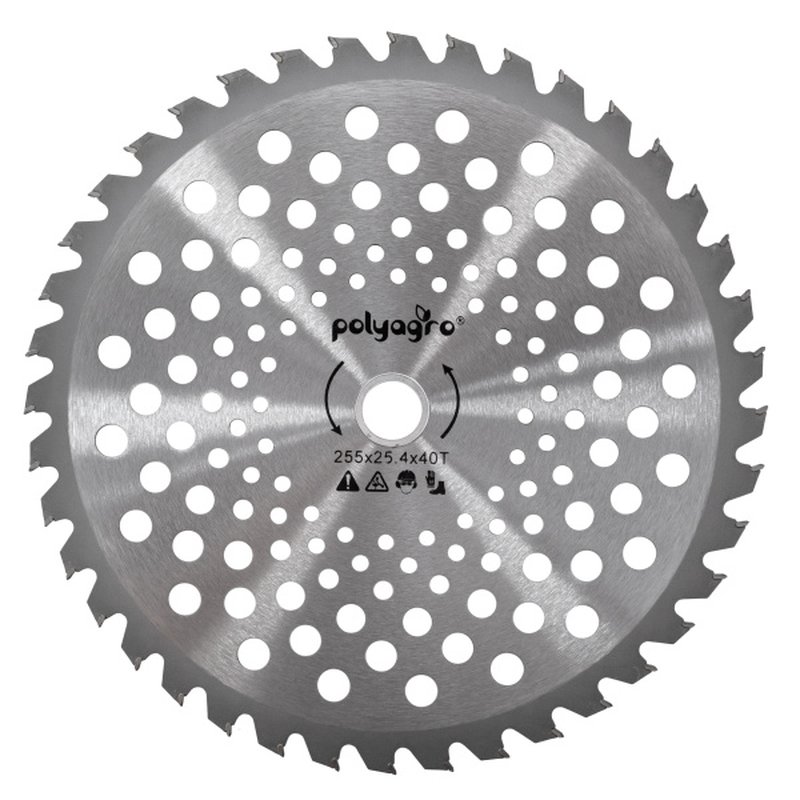Диск для триммера, 255 х 25,4 толщина 1,2 мм, 40 зубьев, Polyagro Polyagro 7706120