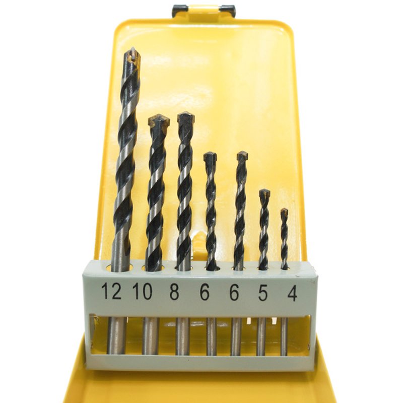 Набор сверл по бетону 7шт ф от4 до12мм  Pobedit 4450007