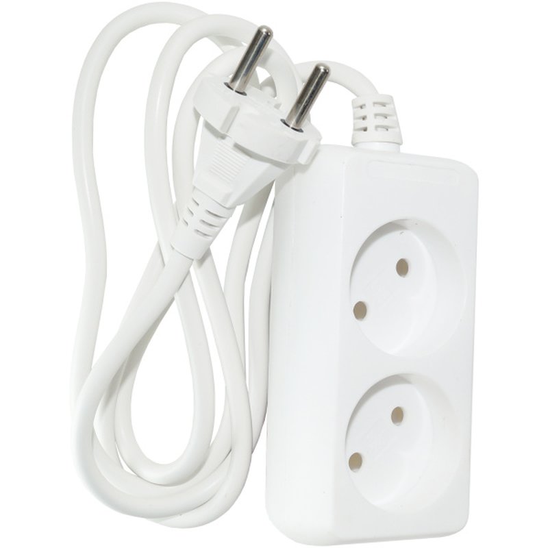 Удлинитель U-2g-3m-c с 2 евророзетками (б/з) 3м, SIMPLE POWER  Jilion 9534022