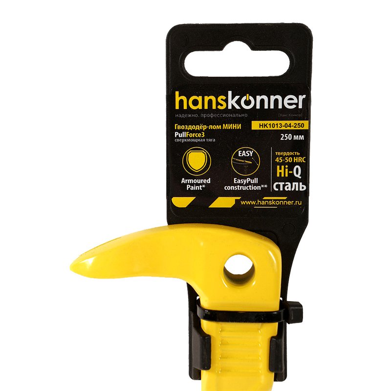 Гвоздодер-лом мини, 250 x 23 x 9 мм Hanskonner HK1013-04-250