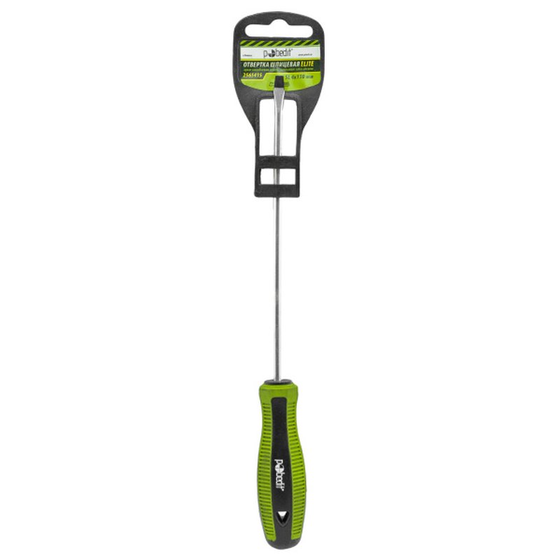 Отвертка шлицевая Elite, Cr-V,SL 4×150 мм Pobedit 2565415