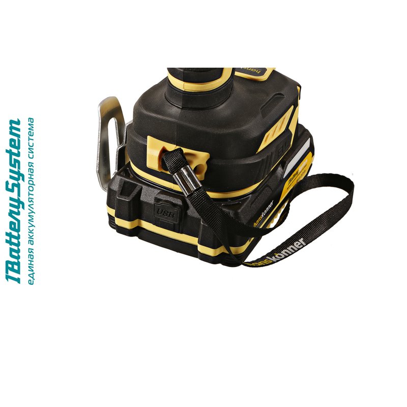 Дрель акк б/щ уд Hanskonner PLATINUM, 18В, 1BatterySystem, 65Нм, 2х2Ач,13мм,кейс HS HCD2065BLIC