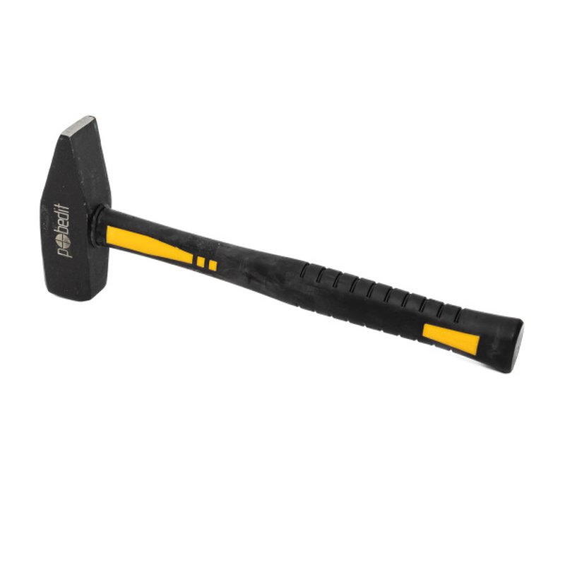 Молоток слесарный 1500 г, полностью обрезиненная рукоятка, 70% фиберглас, Pobedit Pobedit 2540415