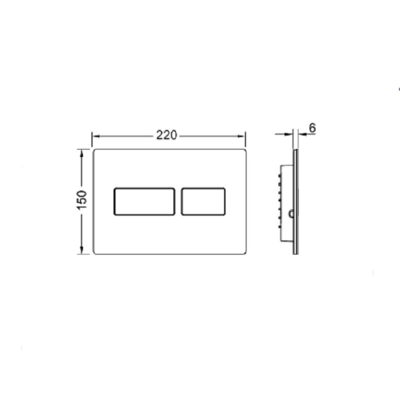 Клавиша смыва, TECE, TECEsolid, для унитаза, шгв 220*6*150, цвет-хром глянцевый