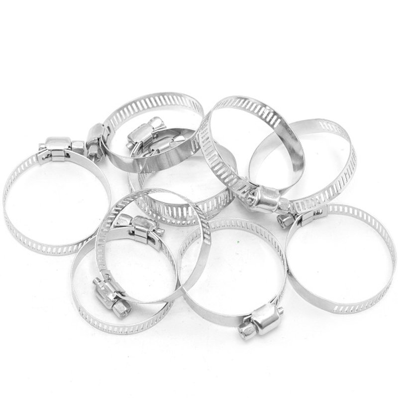 Хомуты червячные просечные, оцинкованные, 10 шт./уп., 25мм-40мм Ekotools 3202225