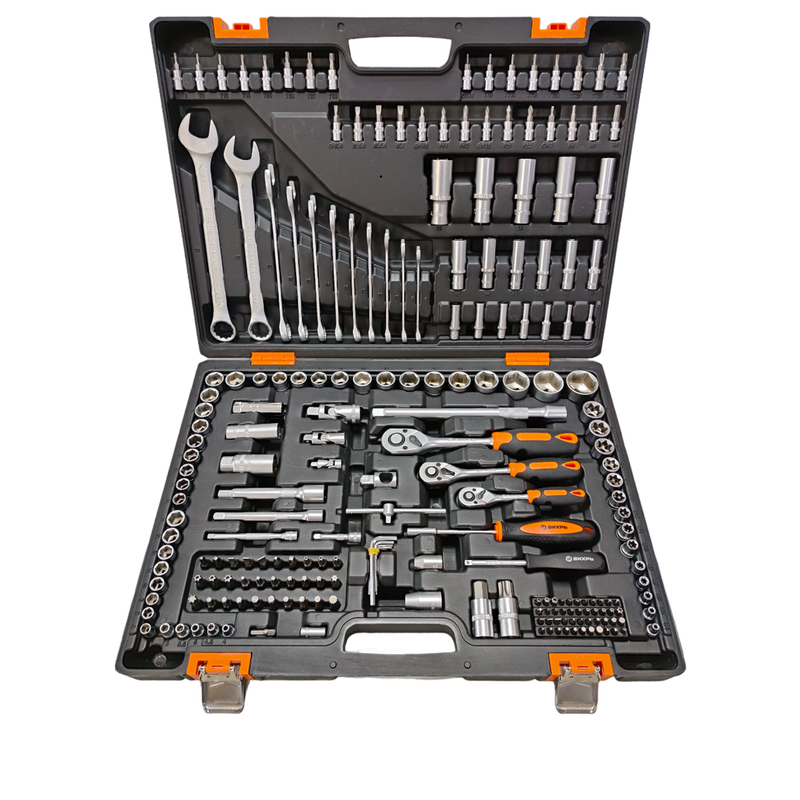 Набор инструментов, 1/2", 1/4", CrV, в кейсе 216 предм Вихрь 73/6/7/12