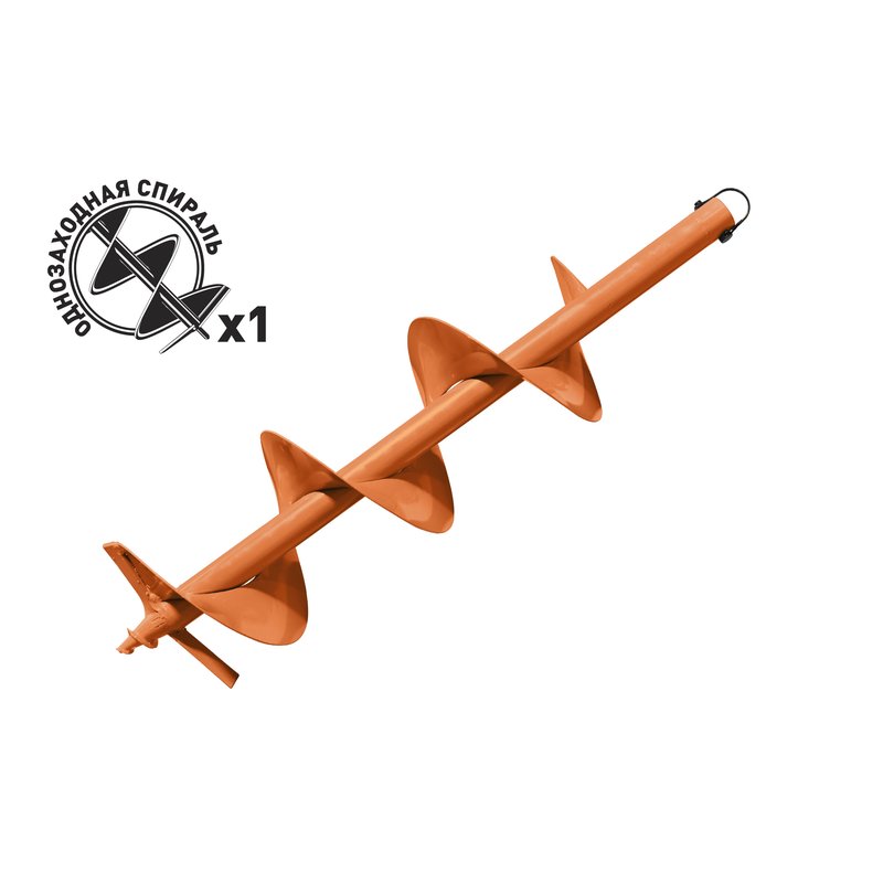 Шнек для грунта однозаходный GDB-200 (20 мм; 200 мм; 80 см) CARVER 01.003.00048