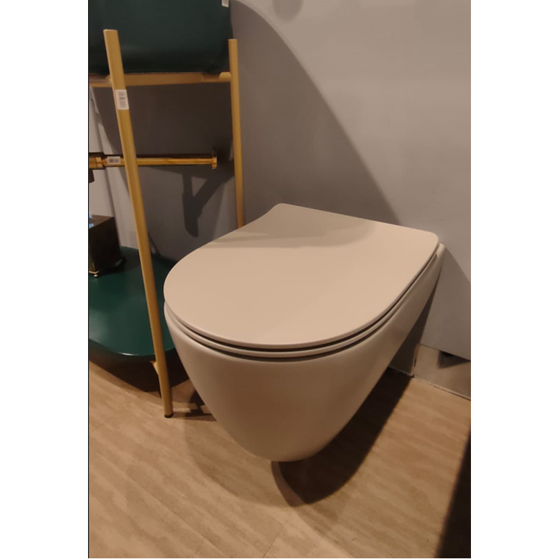 Унитаз, Scarabeo, Moon, подвесной, шгв 360*505*360, с крышкой и набором для креплений, цвет-Sand Sand Set Scarabeo Scarabeo Moon Sand Set