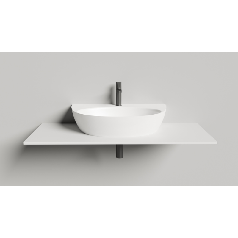 Раковина, , ALDA Wall 03, шгв 710*450*150, отверстия для смесителя-отсутствуют, цвет-белый Salini 140323M