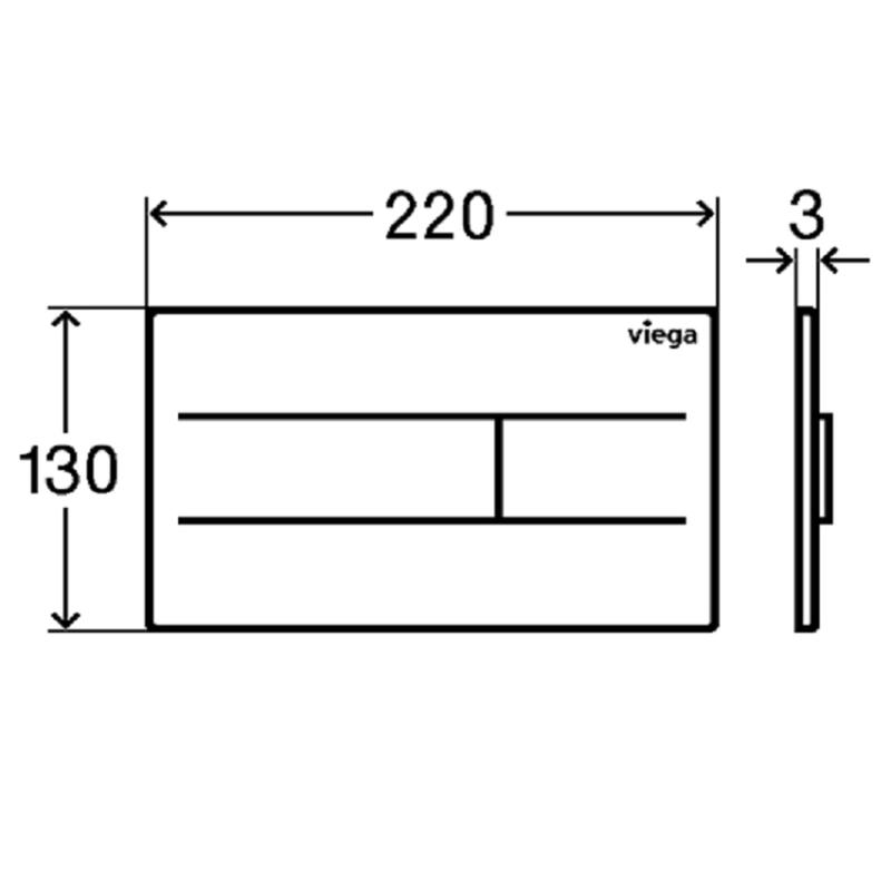 Клавиша смыва, Viega, Prevista, для унитаза, электронный смыв, шгв 220*3*130, цвет-антрацит