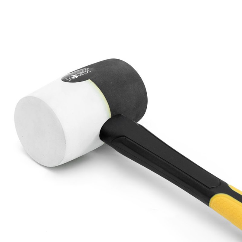 Киянка черно-белая 900 г, обрезиненная рукоятка, 70% фиберглас, Pobedit Pobedit 2541590