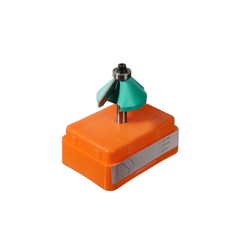 Фреза кромочная конусная с подшипником DxHxL 40x18x62,5 мм, хв.8 Sturm RB10-081840