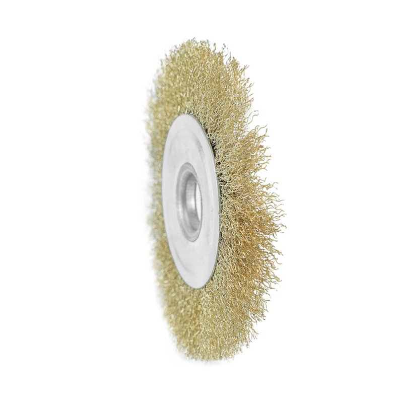 Щетка-крацовка Плоская, 125мм/22,2, латунированная, Pobedit Pobedit 2125125