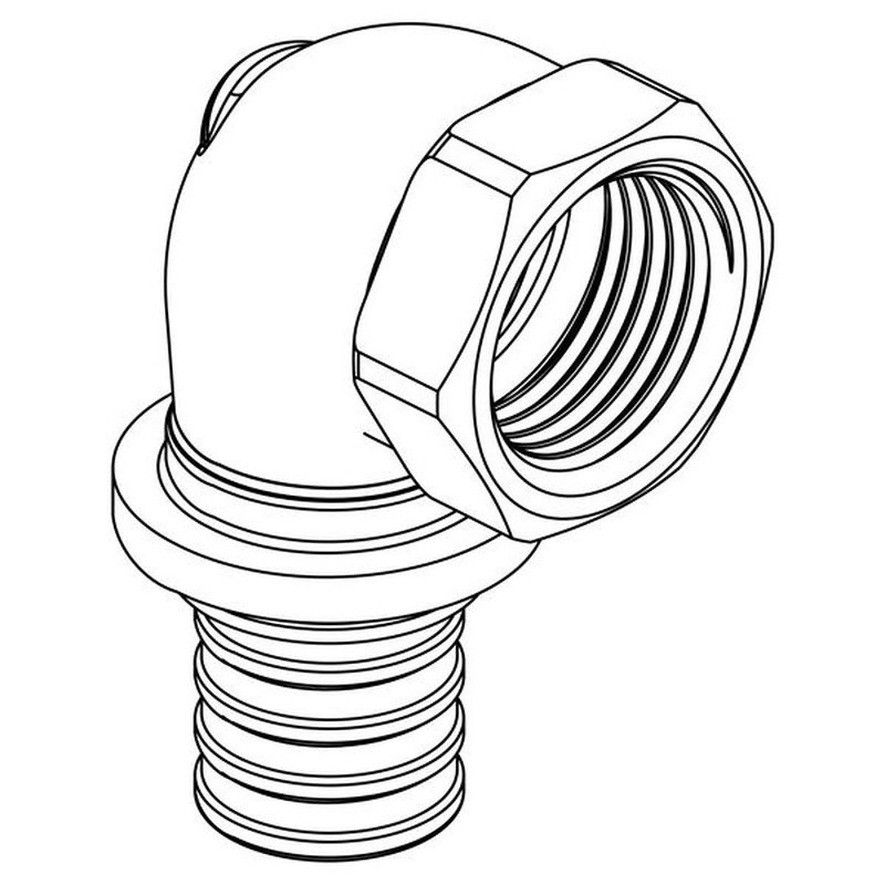 Угольник-переходник с внутренней резьбой  16-Rp 3/4 RX(ЗАМЕНА НА 14563541001)