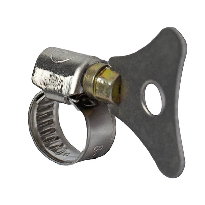 Хомуты червячные накатные с металлическим ключом, нерж. сталь, 2 шт./уп., 8-12 мм Политех Инструмент Инструмент 3205012