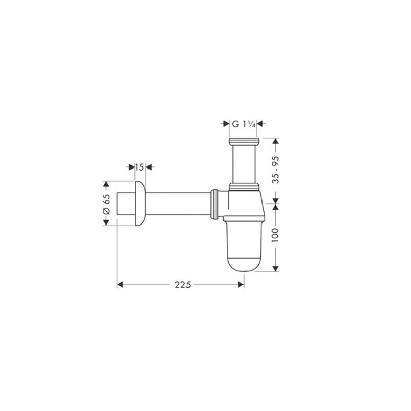 Сифон для раковины, Hansgrohe, цвет-хром