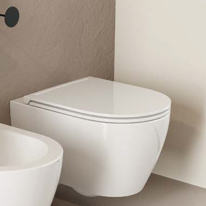 Сиденье для унитаза, , Moon/Glam, шг 360*505, цвет-белый Scarabeo 5535/B